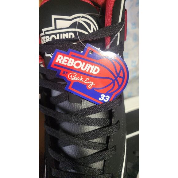 Patrick Ewing Orion Strap 1RBE003-016 *NEW* Men\'s Size 10 Blk/Red/wht main image 7
